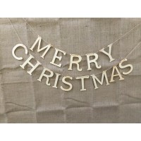 Merry Christmas Wooden Letter bunting 